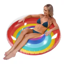 Gofloats Balsa Inflable De Tubo De Fiesta Arcoiris