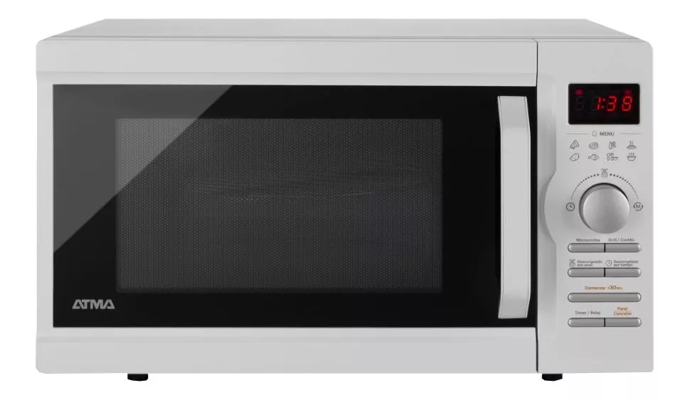 Microondas Grill Atma Easy Cook Md1728gn   Blanco 28l 220v