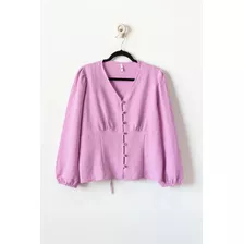 Blusa De Seda Gamuzada Manga Princesa Grandes Y Especiales