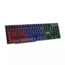 Teclado Gamer Kolke Dragon Series Delta Ket-1203 Qwerty Español Latinoamérica Color Negro Con Luz Rgb