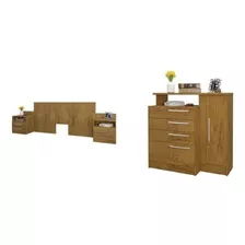 Conjunto Quarto Casal Cabeceira Extensível E Cômoda 1