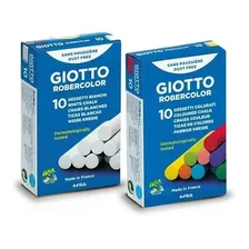 Kit 20 Giz Hipoalergênico Lousa 10 Coloridos + 10 Branco