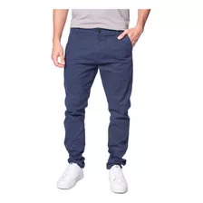 Calça Masculina De Sarja Hmo Jeans Reta Marinho