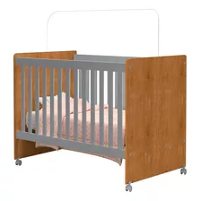 Berço Catatau 100% Mdf Nature/cinza Quarto Infantil