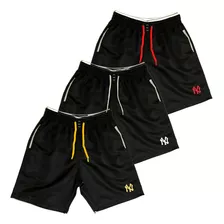 Kit 3 Shorts Bermuda Tactel Masculina Short Mauricinho Curto