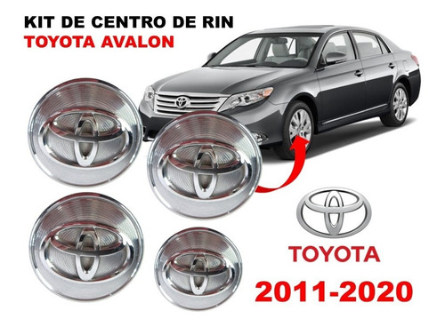 Kit De 4 Centros De Rin Toyota Avalon 11-20 62 Mm Corrugados Foto 2