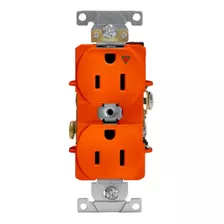 Toma Corriente Naranja Tierra Aislada Leviton 5262-0ig