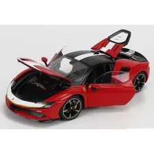 Ferrari Sf90 Stradale Vermelha Signature Burago 1/18