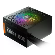 Fonte De Alimentação Gamer Gamdias Kratos 500w Series E1-500w Preto Rgb Atx 12cm Sem Cabo De Força