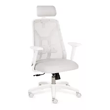 Silla Escritorio Oficina Ergonomica Cabezal Tokio Blanca Ct