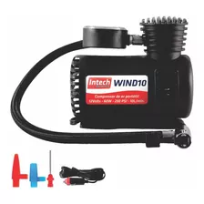 Compressor De Ar Mini 12v Wind10 Intech Machine 60w 250 Psi Cor Preto