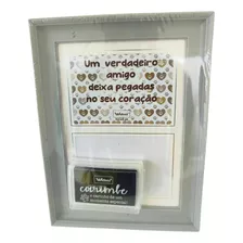 Porta Retrato Quadro Cachorro Gato Patinha Com Carimbeira 