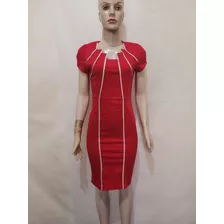 Vestido Vermelho Branco Rosarrara P Usado Bom Estado