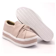 Slip On Flatform Tenis Casual Fem. Dkshoes Mod. Nó Sola Alta