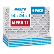 Aerostar Merv 11 - Filtro De Aire Plisado De 14 X 24 X 1 Pul