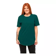 Camiseta Blusa Oversized Longline Plus Size Feminina Swag