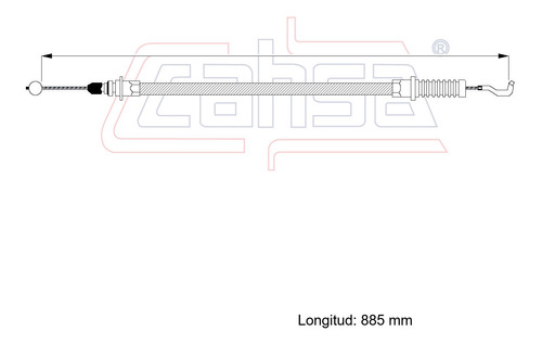 Cable Embrague Para Opel Opel 1970 1.9l Cahsa Foto 2