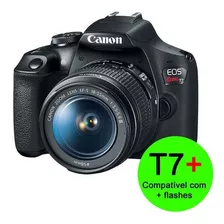 Câmera Canon Eos Rebel T7+ Com Lente Ef-s 18-55mm Is Ii