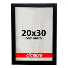 Moldura 20x30 Cm Com Vidro Para Quadros Certificados Fotos