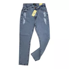 Calça Jeans Lee 100% Algodão Feminina Cintura Alta Mom Reta 