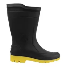 Bota Para Limpeza Galocha Preta S/amarelo Envio Imediato*