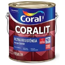 Tinta Esmalte Sintético Coralit Coral - 3,6 Preto Fosco