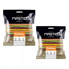 Osso Mastig Palito Colorido 8mmx5 500g - 2uni