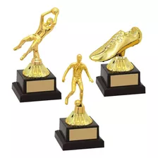 3 Troféus Jogador + Goleiro + Chuteira Vitória Premiação