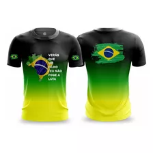 Camisa Camiseta Brasil Patriota Não Foge Da Luta