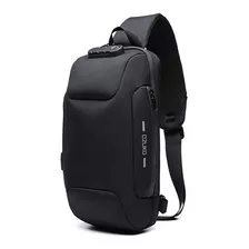 Mochila Crossbody Masculina Casual Usb Anti-roubo, À Prova D