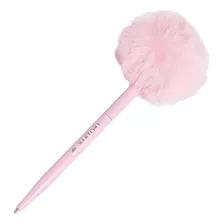 Caneta Esferográfica Pink Vibes Pompom 1.0 Preta Leonora