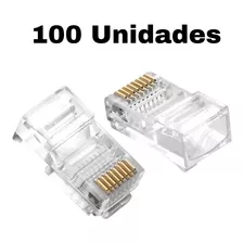 Conectores Rj45 Utp Cat 5e Red Cámaras Pc 100 Unidades