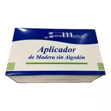 Aplicador De Madera Sin Algodón C/1000 Sensimedical 1 Pieza