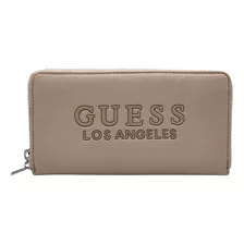 Cartera Guess Para Mujer Los Angeles S7926599 Beige Diseño De La Tela Liso