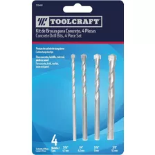  Kit De Brocas Para Concreto X 4 Piezas - Toolcraft Tc0460