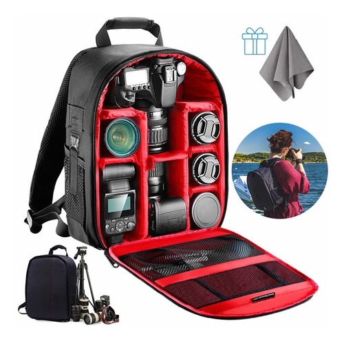 mochila para camara fotografica buen espacio bolsa para accesorios