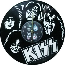 Reloj De Pared En Disco Lp Kiss