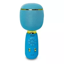 Microfone Karaokê Bluetooth Youtuber 4 Efeito De Voz Tws Cor Azul