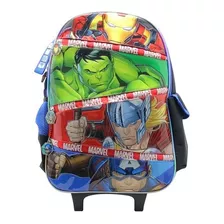 Mochila Con Carro Avengers Vengadores Sp590 Original 18''