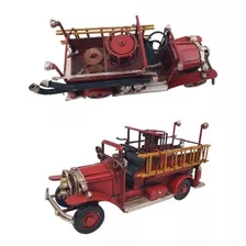 Camion Bomberos Antiguo Metal 17cm Replica A Escala