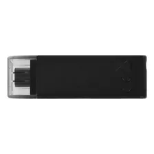 Memoria Usb Kingston Datatraveler 70 Dt70 64gb 3.2 Gen 1 Negro