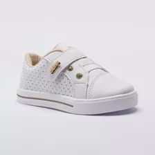 Tênis Infantil Menina Calce-fácil Elástico Strass Branco