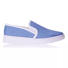 Tênis Feminino Slip On Jeans Vizzano