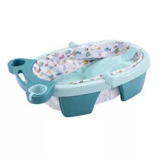 Banheira Inflável Dobrável Para Bebê Azul Animais