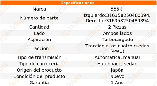 Kit Terminales Exteriores Subaru Impreza 4 Cil 2.5l 01/13 Foto 2