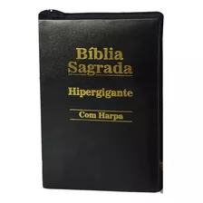 Bíblia Sagrada Pentecostal Com Ziper Letra Hipergigante Harpa Corinhos Evangélica Assembléia De Deus Igreja Batista