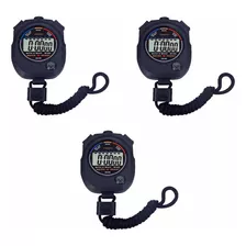 3 Cronômetro Digital De Mão - Corrida -alarme Hora Crossfit