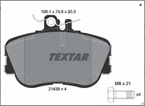 Balatas Delanteras Mercedes-benz C220 1994-1996 Textar  Foto 3