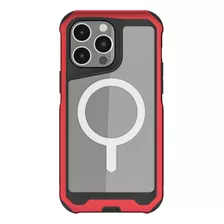 Carcasa De Aluminio Para iPhone 14 Pro - Marca Ghostek Modelo Atomic - Roja