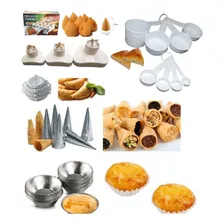 Máquina De Fazer Salgados Coxinha 8 Formas Kit Completo 